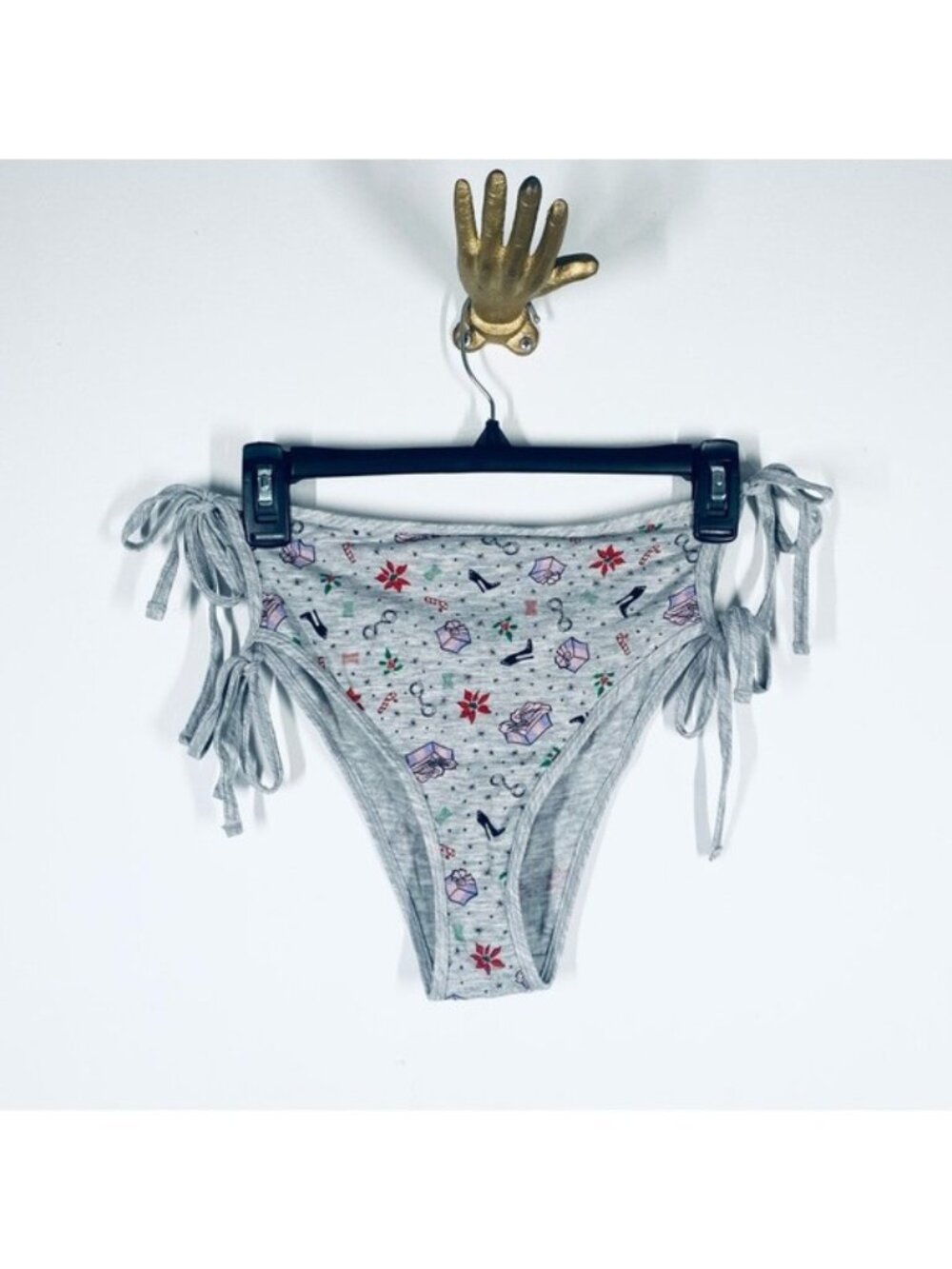 Savage X Fenty Medium Christmas Holiday Print Tie-Side Bikini Panty